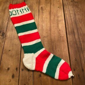 Vintage Knitted Christmas Stocking Sock DONNA 1951